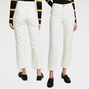 NWOT Rachel Comey White Ecru Slim Legion Jeans High Waist Crop Straight Leg • 4